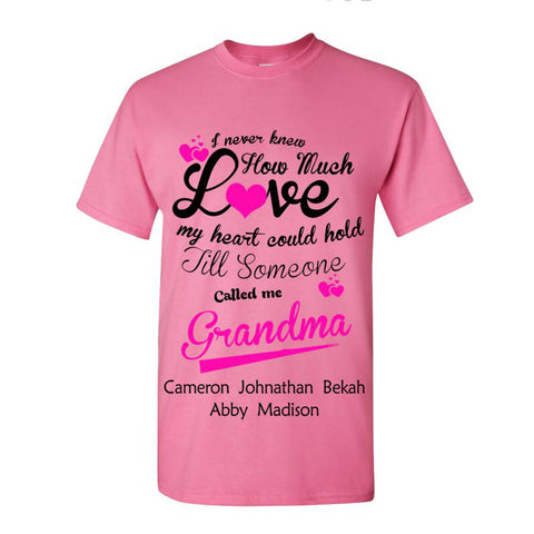 Grandma Love Casual Round Neck Short Sleeves T-shirt Top