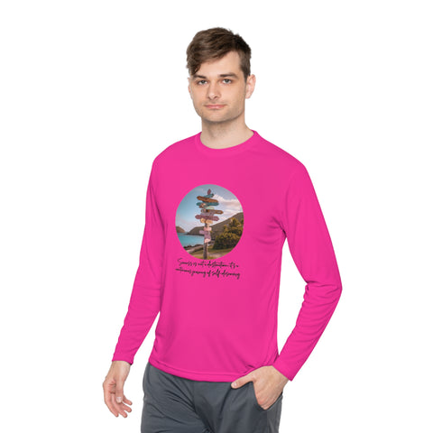 Lightweight Long Sleeve Tee - Success is not a destination; it's a continuous journey of self-discovery