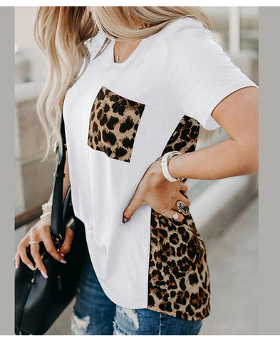 Leopard Print Knitted Women's Top