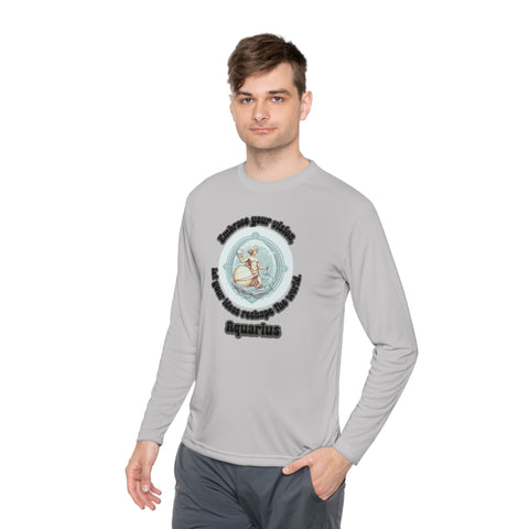 Lightweight Long Sleeve Tee - Aquarius - Embrace your vision, let your ideas reshape the world