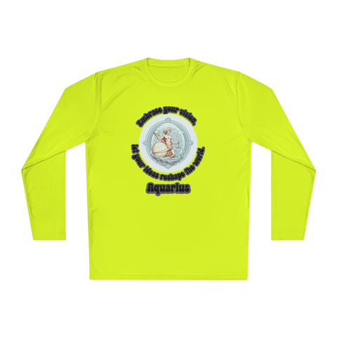 Lightweight Long Sleeve Tee - Aquarius - Embrace your vision, let your ideas reshape the world