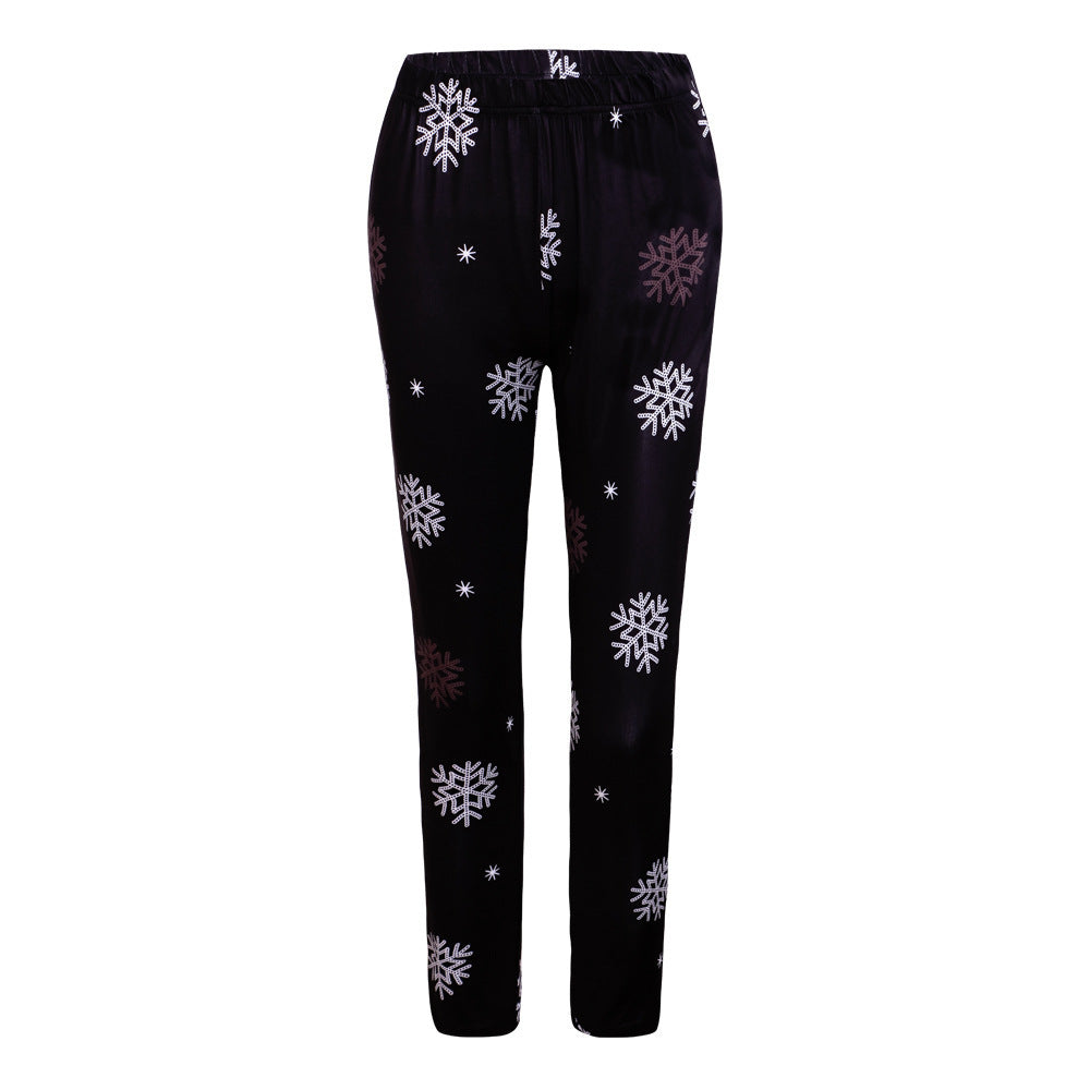 Christmas Printed Slim-fit Leggings