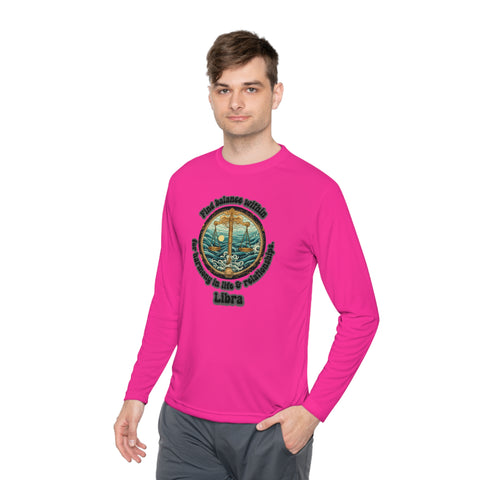 Lightweight Long Sleeve Tee - Libra - Find balance within for harmony in life & relationships