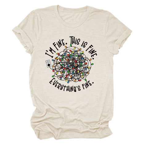 Everything is Fine Short-sleeved T-shirt Top