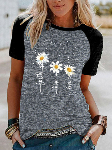 Faith Hope Love Three Little Daisies T-shirt