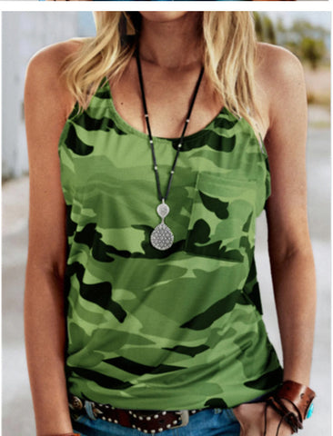 Women's Casual Multi Color Sleeveless Tank