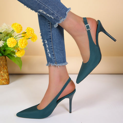 Pointed Toe Buckle Sandals Summer High Heels