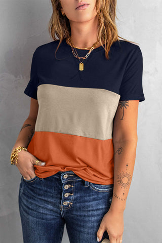 Multi-Color Short Sleeve Top