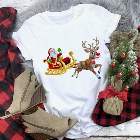 Christmas Cute Reindeer T-shirt