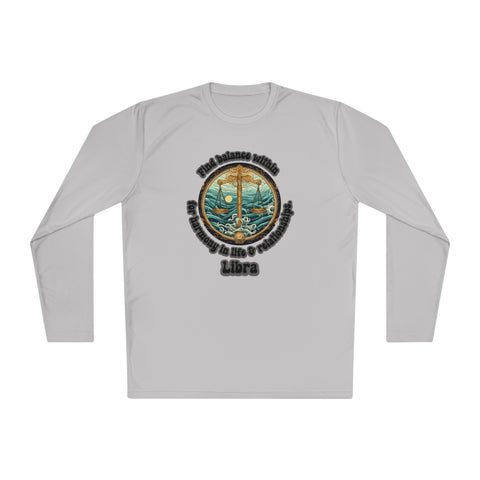 Lightweight Long Sleeve Tee - Libra - Find balance within for harmony in life & relationships