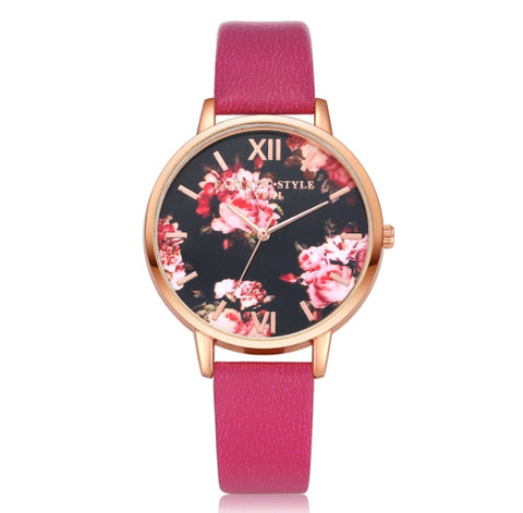 Fashion Leather Strap Quartz Wrist Watch