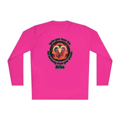 Lightweight Long Sleeve Tee - Aries - Ignite your inner fire and fearlessly chase your dreams