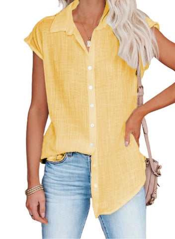 Women's Solid Color Single Breasted Shirt