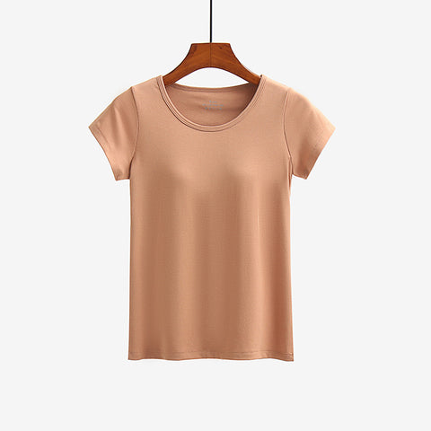 Short-sleeved T-shirt With Bra