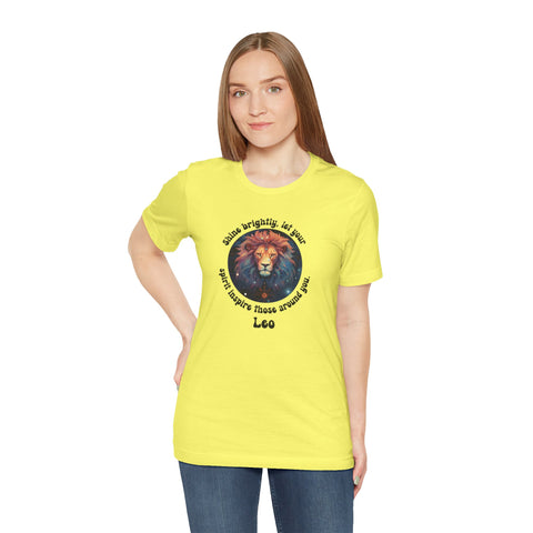 Short Sleeve Tee - Leo - Shine brightly, let your spirit inspire those around you