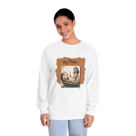 Unisex Classic Long Sleeve T-Shirt - Grilling 1 - Embrace Joy