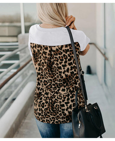 Leopard Print Knitted Women's Top