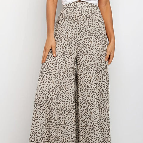 Trousers Plus Size Loose Casual Leopard