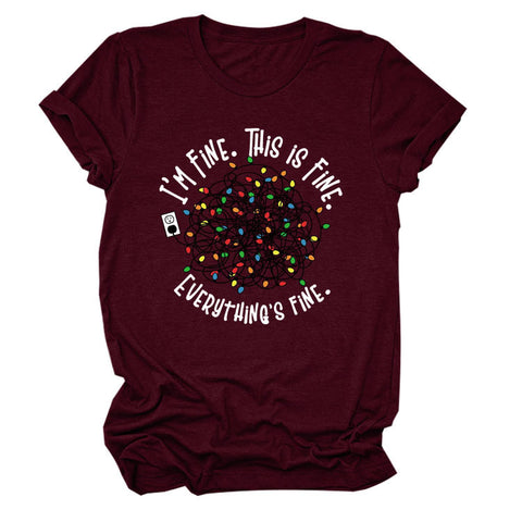 Everything is Fine Short-sleeved T-shirt Top