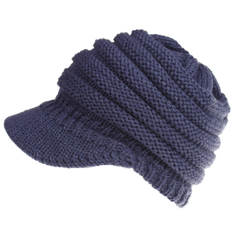 Ponytail Beanie Hats Soft Knit Caps