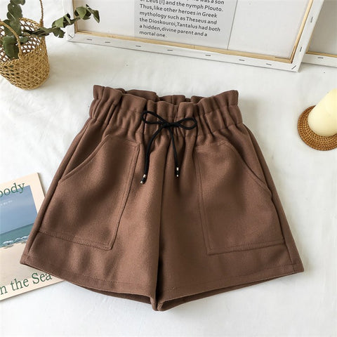 Women's High Waist Wide Leg A-line Shorts