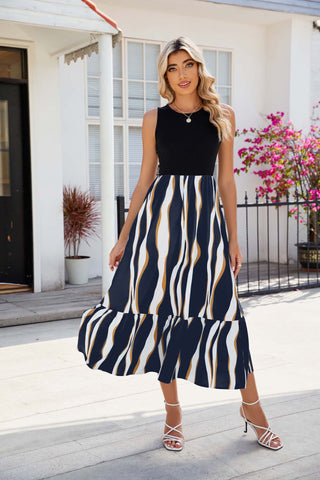 Round Neck Sleeveless Long Summer Dress