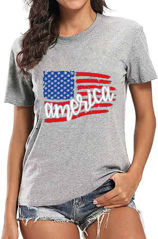 America Short Sleeve T-shirt Top