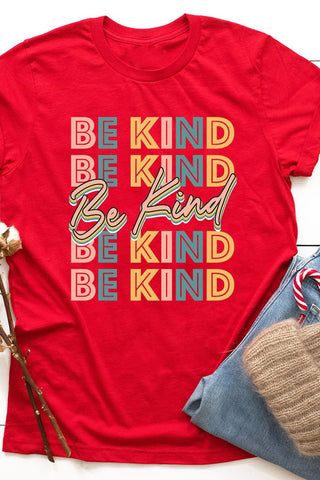 Women's Be Kind 3D Print Short Sleeve T-Shirt Top