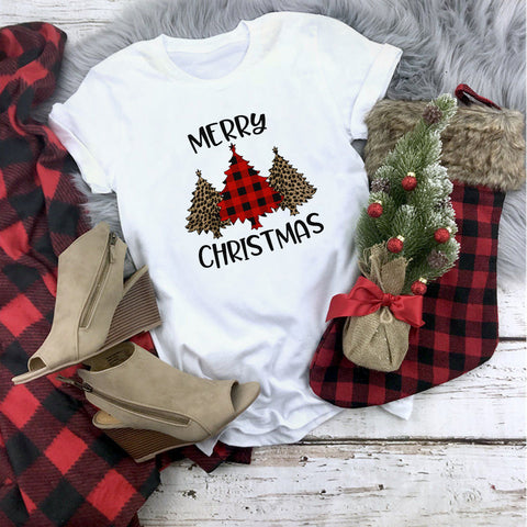 Christmas Multi Design Print Crew Neck T-shirt Top