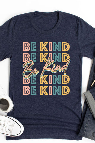 Women's Be Kind 3D Print Short Sleeve T-Shirt Top