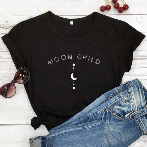 Moon Child Fashion Short Sleeve T-Shirt Top