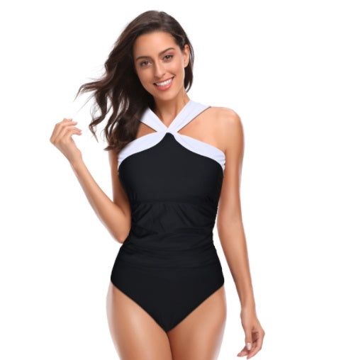 One-piece Cross Top Swimsuit