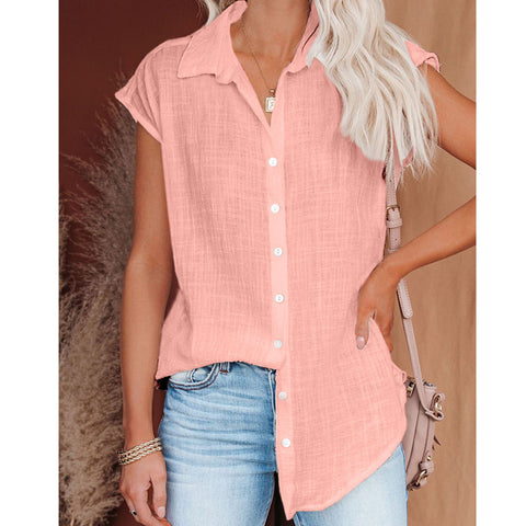 Women's Solid Color Single Breasted Shirt