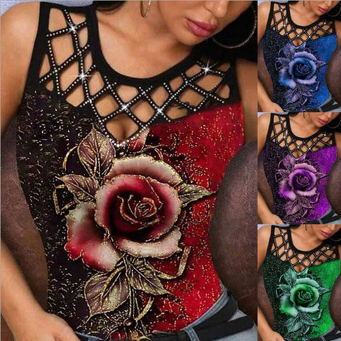 Rose Hollow Fashion Tank