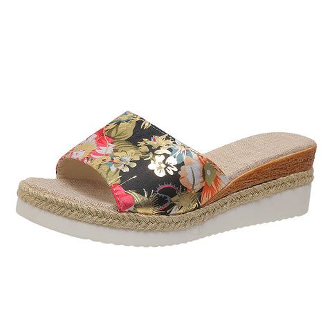 Women's Platform Floral Sandals