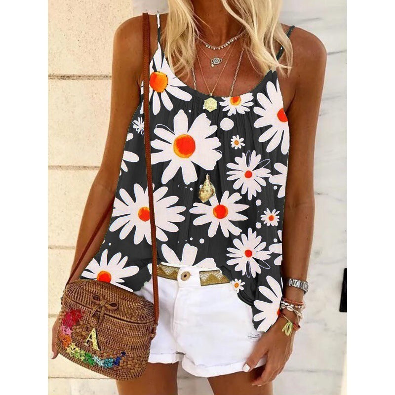 New Sling Print Fashion Top