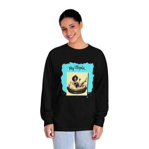 Unisex Classic Long Sleeve T-Shirt - Pool Day - Happy Hideaway