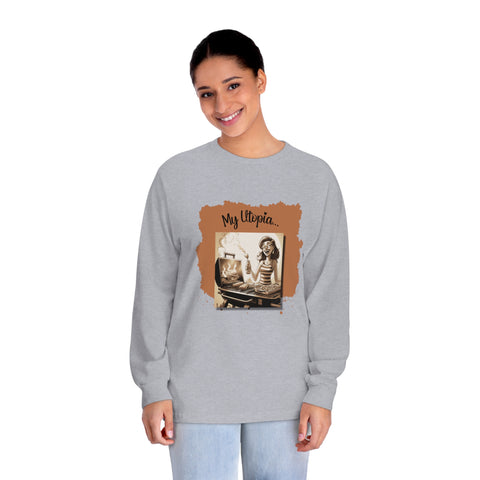 Unisex Classic Long Sleeve T-Shirt - Grilling 1 - Embrace Joy