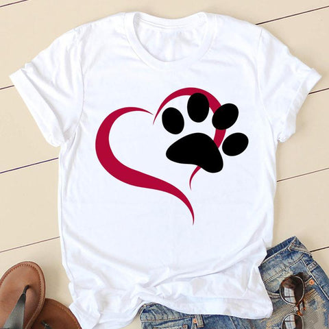 Dog Mom, Pug Mom, Paw T-Shirt