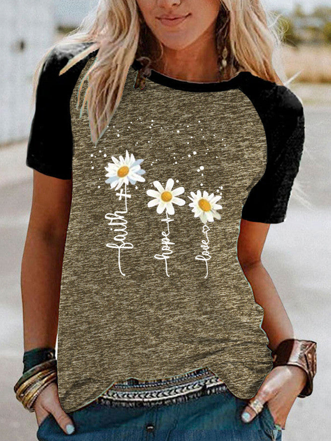 Faith Hope Love Three Little Daisies T-shirt