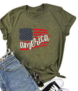 America Short Sleeve T-shirt Top