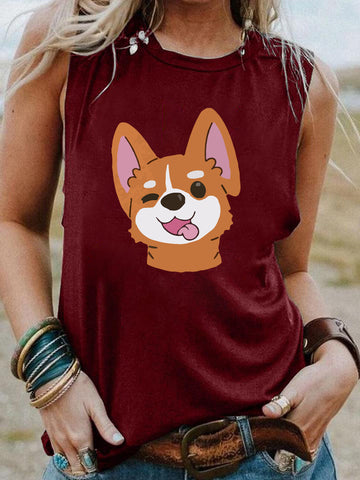 Loose Casual Sleeveless T-Shirt Tank