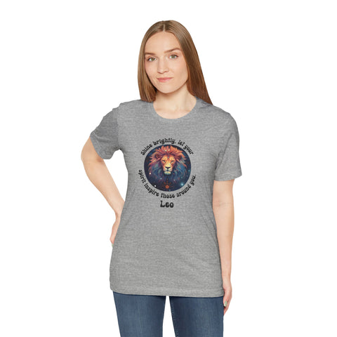 Short Sleeve Tee - Leo - Shine brightly, let your spirit inspire those around you