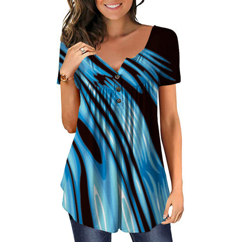 New Gradient Print Tunic Top