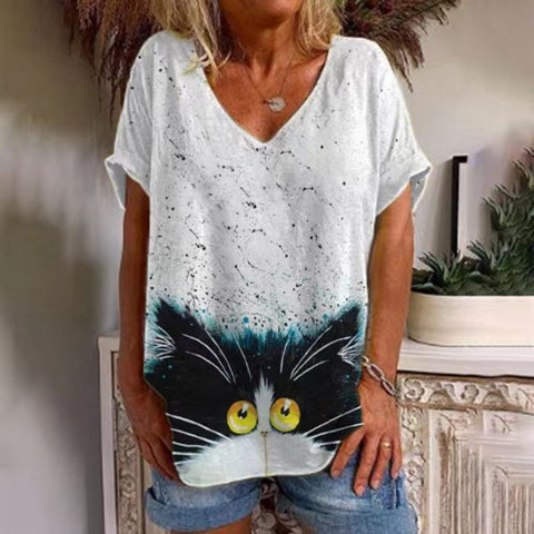 Animal Print Casual Loose Street Trend Top