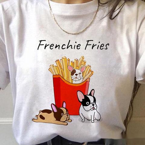 Love French Bulldog Cartoon T-shirt