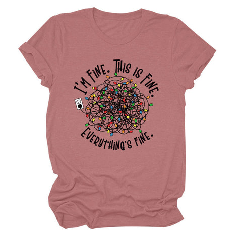 Everything is Fine Short-sleeved T-shirt Top