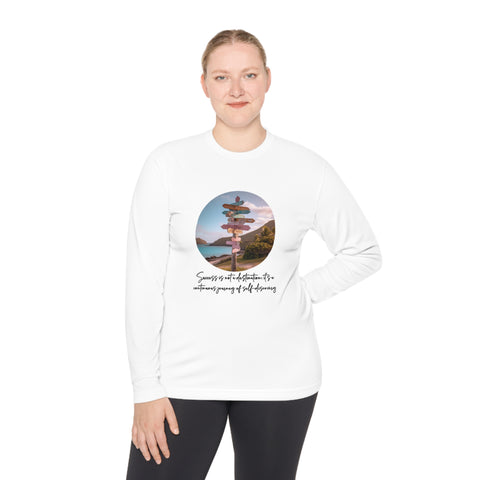 Lightweight Long Sleeve Tee - Success is not a destination; it's a continuous journey of self-discovery