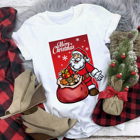 Christmas Cartoon Santa Claus T-Shirt