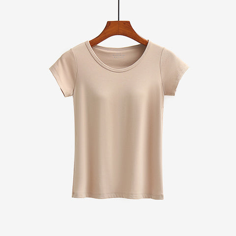 Short-sleeved T-shirt With Bra